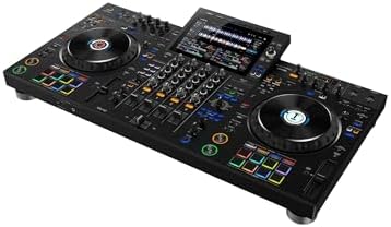Pioneer DJ XDJ-AZ Professional 4-Deck All-in-One DJ System, 10.1-Inch Touchscreen, Built-in Wi-Fi, SonicLink Wireless Tech, Performance Pads &amp; Beat FX, XDJAZ